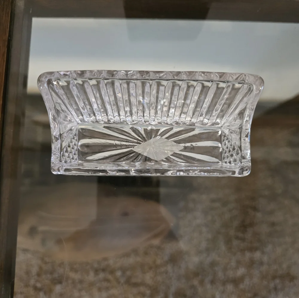 NEW-Lead Crystal Businesses Card Holder By Shannon Fine Crystal Of Ireland